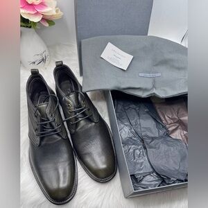 John Varvatos Artisan Dress Chukka Boots Men’s 9.5 Green Viridian Leather Italy